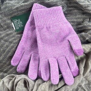 Wild Fable Tech Touch-Screen Knit Gloves Winter Mittens Lavender Purple NEW NWT